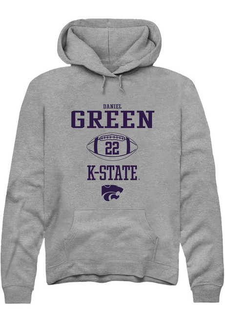 Daniel Green Rally Mens Graphite K-State Wildcats NIL Sport Icon Hooded Sweatshirt