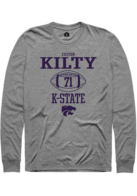 Easton Kilty Rally Mens Graphite K-State Wildcats NIL Sport Icon Tee