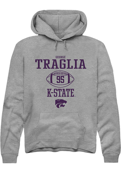 George Traglia Rally Mens Graphite K-State Wildcats NIL Sport Icon Hooded Sweatshirt