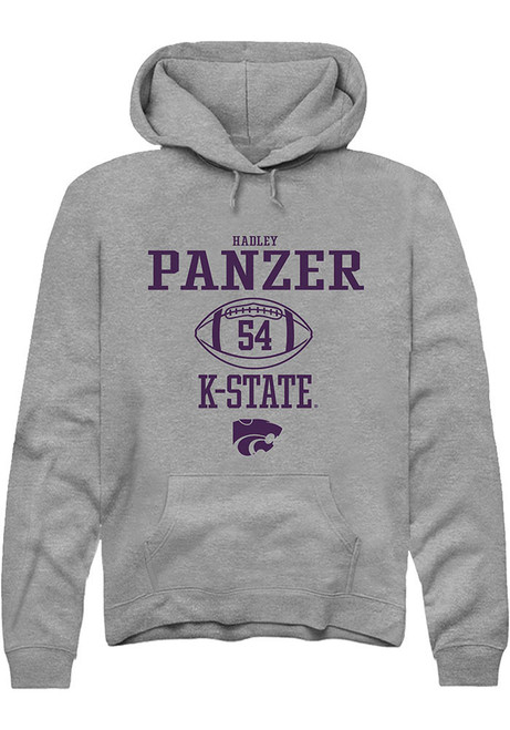 Hadley Panzer Rally Mens Graphite K-State Wildcats NIL Sport Icon Hooded Sweatshirt