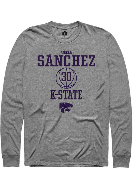 Gisela Sánchez Rally Mens Graphite K-State Wildcats NIL Sport Icon Tee