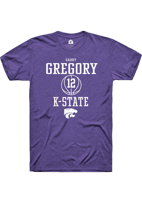 Gabriella Gregory Purple K-State Wildcats NIL Sport Icon Short Sleeve T Shirt