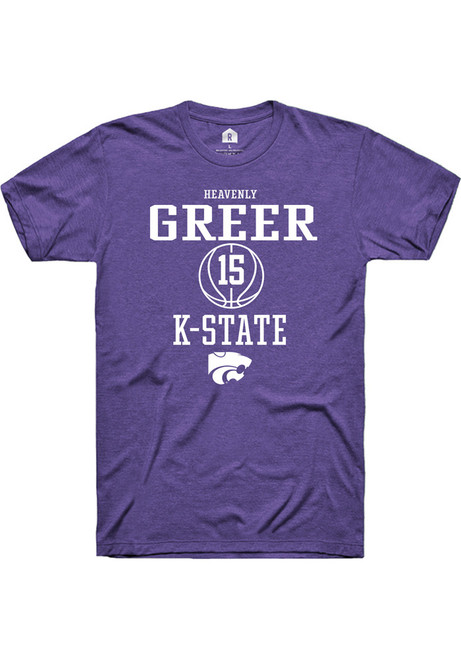 Heavenly Greer Purple K-State Wildcats NIL Sport Icon Short Sleeve T Shirt