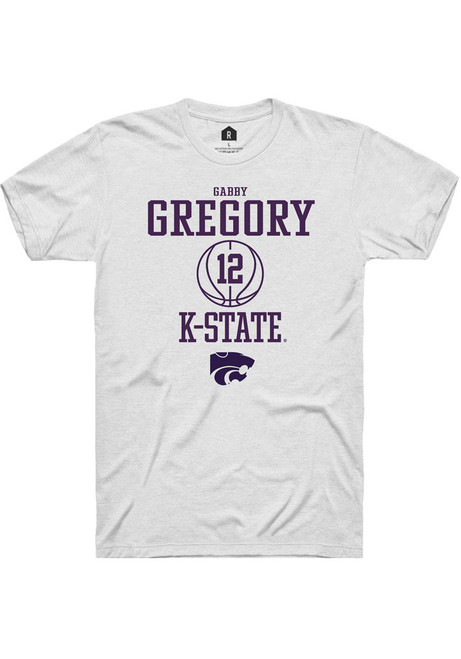 Gabriella Gregory White K-State Wildcats NIL Sport Icon Short Sleeve T Shirt