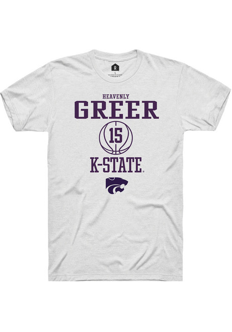 Heavenly Greer White K-State Wildcats NIL Sport Icon Short Sleeve T Shirt
