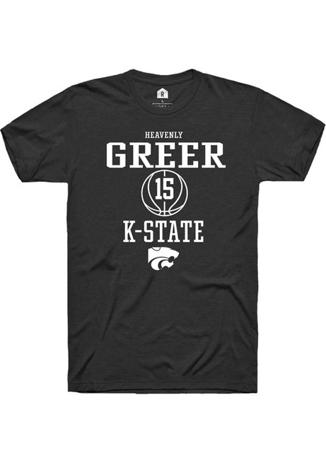 Heavenly Greer Black K-State Wildcats NIL Sport Icon Short Sleeve T Shirt