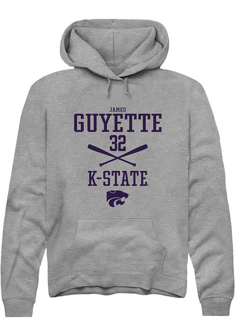 James Guyette Rally Mens Graphite K-State Wildcats NIL Sport Icon Hooded Sweatshirt