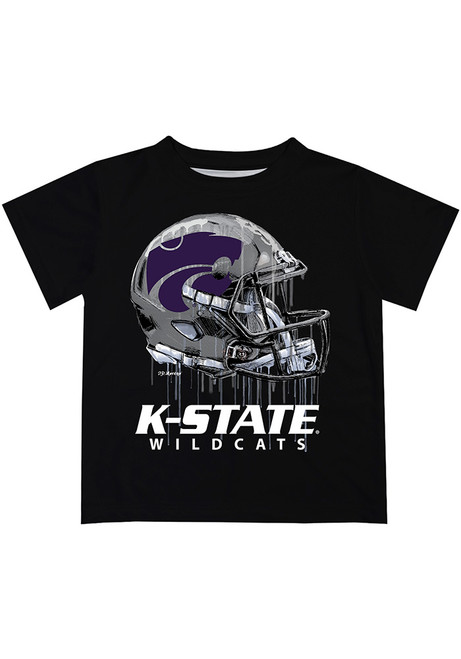 Infant Black K-State Wildcats Helmet Short Sleeve T-Shirt