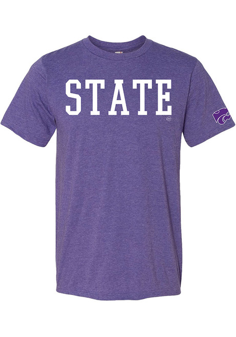 K-State Wildcats State Short Sleeve T Shirt - Purple