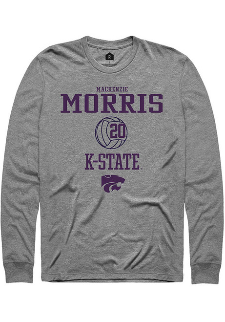 Mackenzie Morris Rally Mens Graphite K-State Wildcats NIL Sport Icon Tee