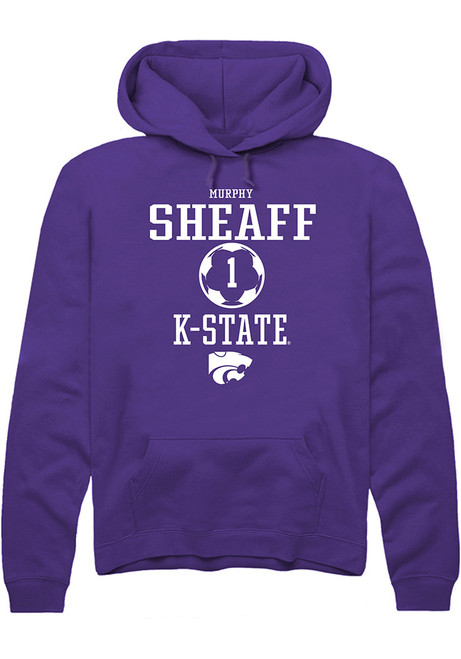 Murphy Sheaff Rally Mens Purple K-State Wildcats NIL Sport Icon Hooded Sweatshirt