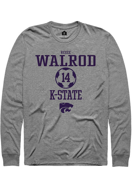 Reece Walrod Rally Mens Graphite K-State Wildcats NIL Sport Icon Tee