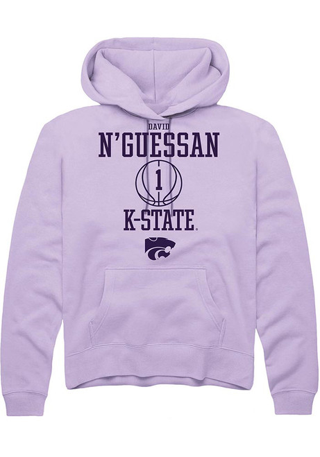 David N’Guessan Rally Mens Lavender K-State Wildcats NIL Sport Icon Hooded Sweatshirt