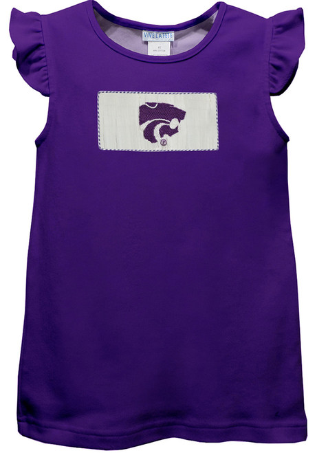 Toddler Girls Purple K-State Wildcats Mia T-Shirt Short Sleeve Dresses