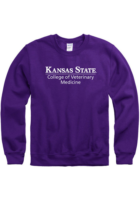 Mens Purple K-State Wildcats College Crew Sweatshirt