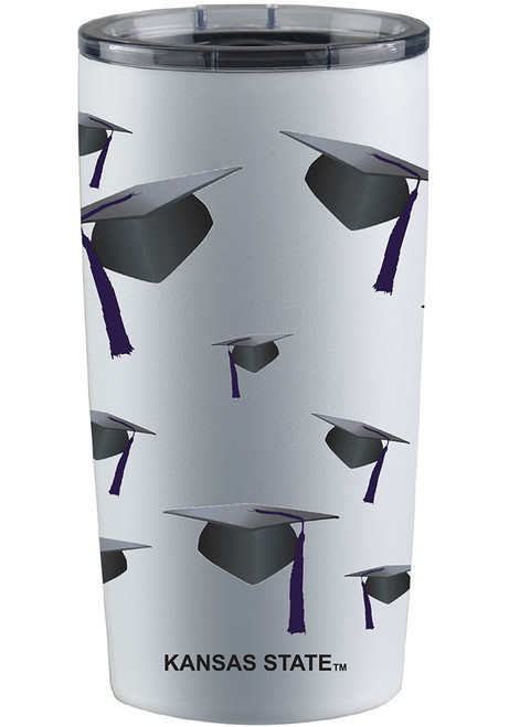 White K-State Wildcats 20 oz Stainless Steel Tumbler