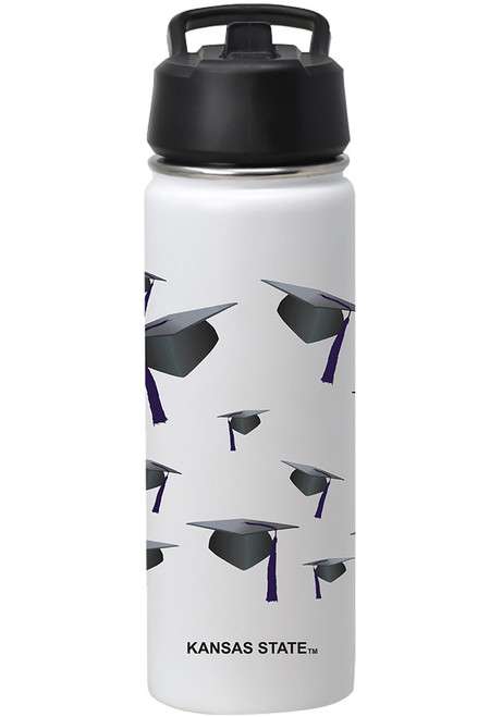 White K-State Wildcats 20 oz Stainless Steel Bottle
