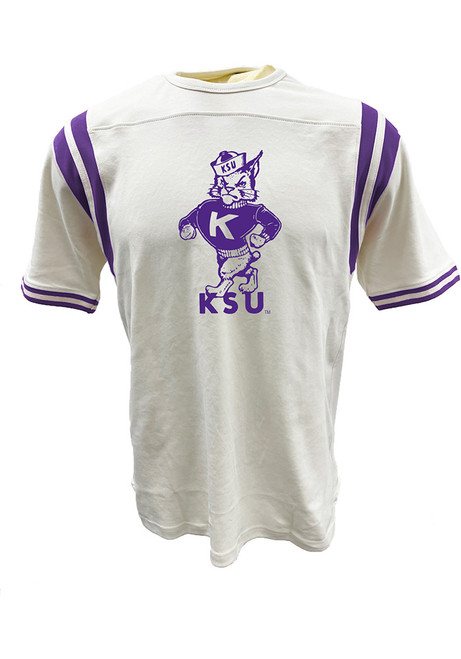 Purple K-State Wildcats Vault Yoke Short Sleeve Fashion T Shirt
