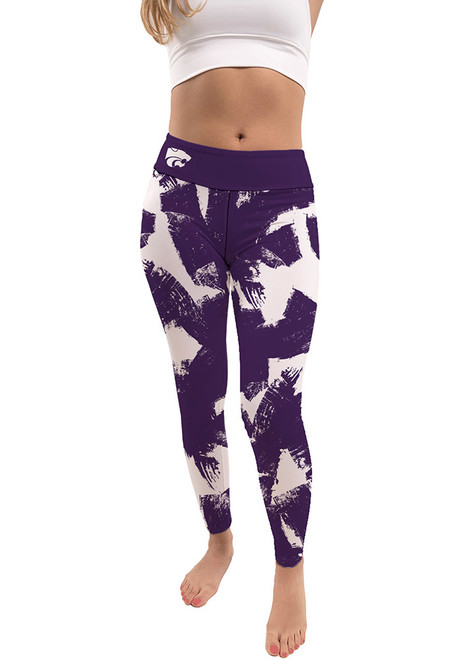 Purple K-State Wildcats Vive La Fete Womens Paint Brush Plus Size Athletic Pants