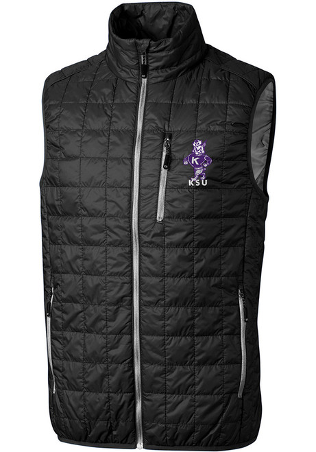 Mens K-State Wildcats Black Cutter and Buck Vault Rainier PrimaLoft Vest