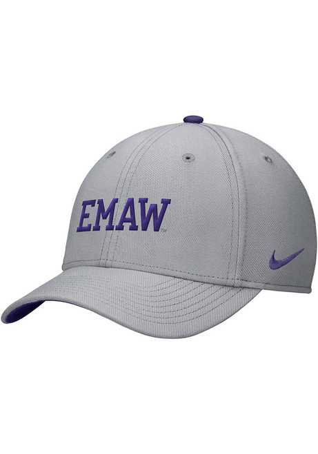 K-State Wildcats Nike DRI-FIT Rise Structured Stretch Flex Hat - Grey