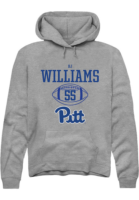 Bj Williams Rally Mens Graphite Pitt Panthers NIL Sport Icon Hooded Sweatshirt