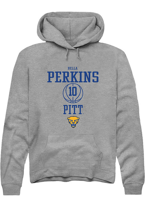 Bella Perkins Rally Mens Graphite Pitt Panthers NIL Sport Icon Hooded Sweatshirt