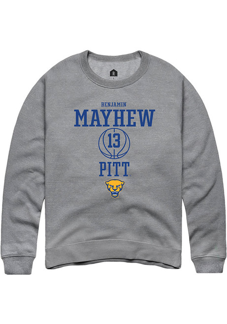 Benjamin Mayhew Rally Mens Graphite Pitt Panthers NIL Sport Icon Crew Sweatshirt