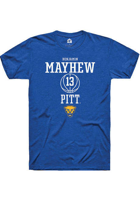 Benjamin Mayhew Blue Pitt Panthers NIL Sport Icon Short Sleeve T Shirt