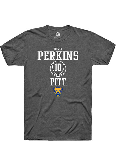 Bella Perkins Dark Grey Pitt Panthers NIL Sport Icon Short Sleeve T Shirt