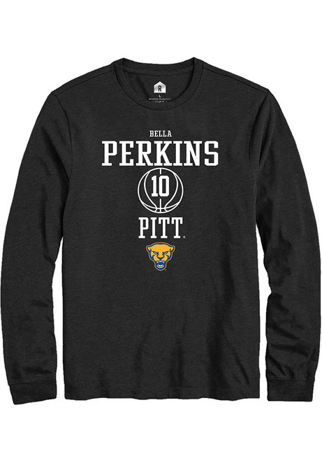 Bella Perkins Rally Mens Black Pitt Panthers NIL Sport Icon Tee