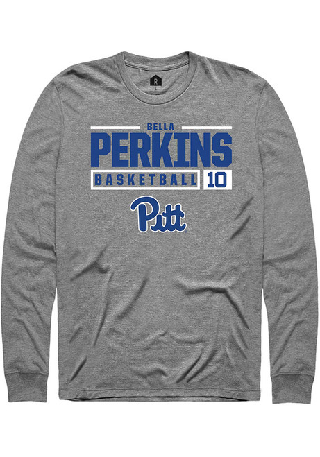 Bella Perkins Rally Mens Graphite Pitt Panthers NIL Stacked Box Tee