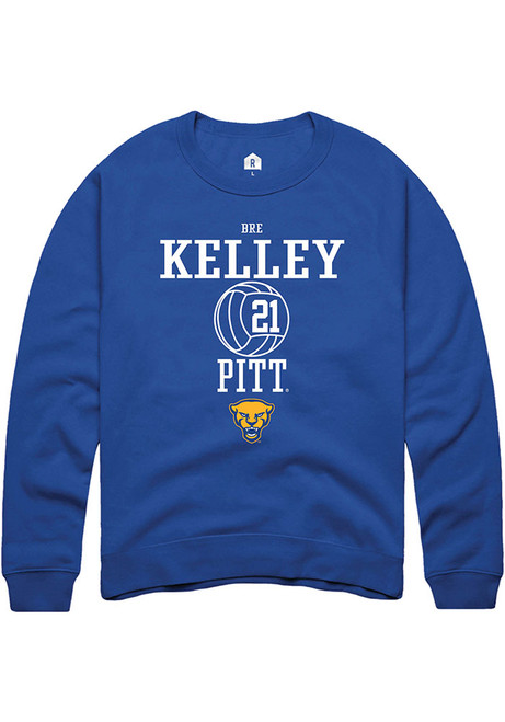 Bre Kelley Rally Mens Blue Pitt Panthers NIL Sport Icon Crew Sweatshirt