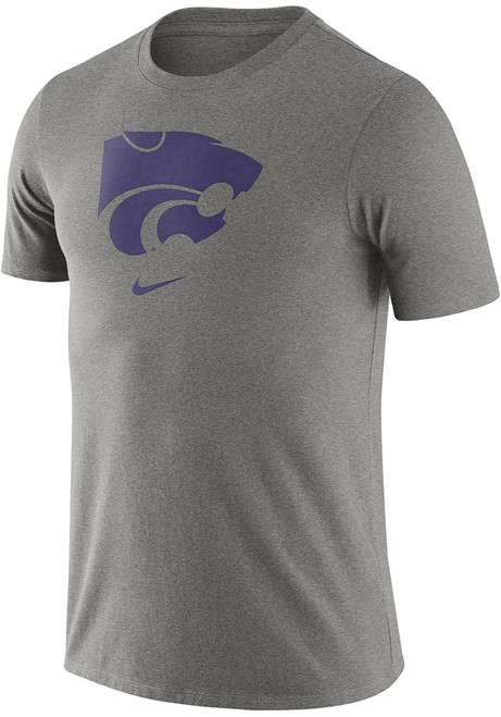 K-State Wildcats Grey Nike Essential Logo Short Sleeve T Shirt