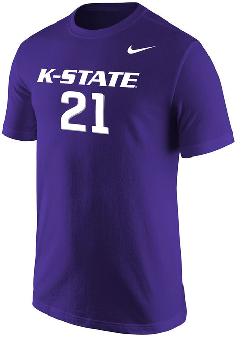 K-State Wildcats Purple Nike Replica Basketball Short Sleeve T Shirt