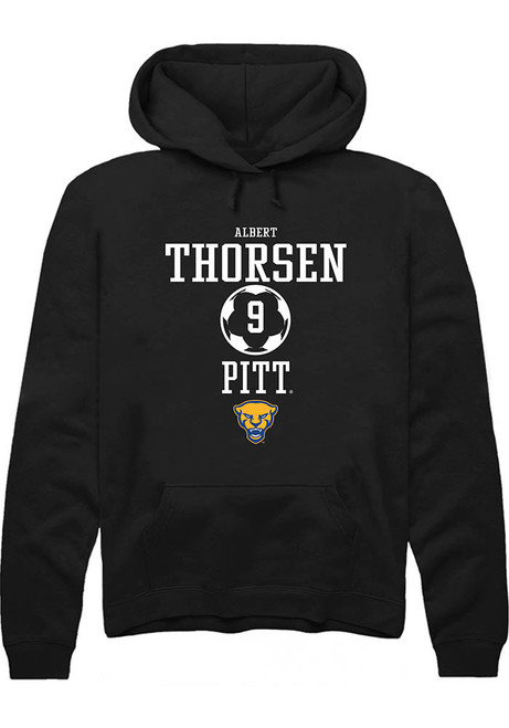 Albert Thorsen Rally Mens Black Pitt Panthers NIL Sport Icon Hooded Sweatshirt