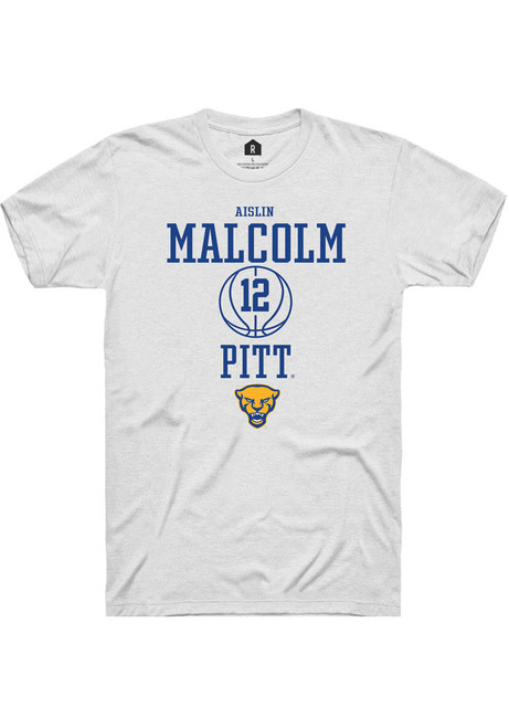 Aislin Malcolm White Pitt Panthers NIL Sport Icon Short Sleeve T Shirt