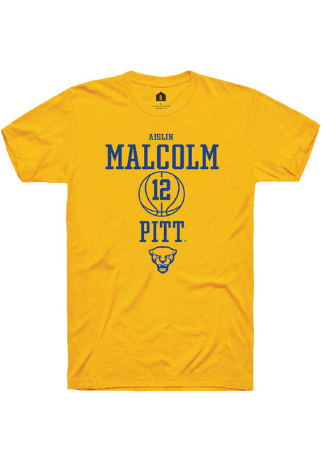 Aislin Malcolm Gold Pitt Panthers NIL Sport Icon Short Sleeve T Shirt