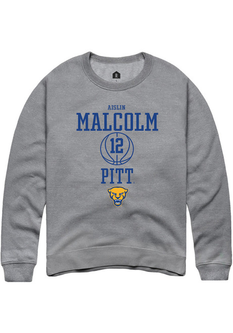 Aislin Malcolm Rally Mens Graphite Pitt Panthers NIL Sport Icon Crew Sweatshirt