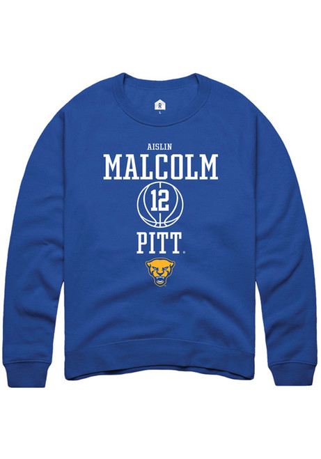 Aislin Malcolm Rally Mens Blue Pitt Panthers NIL Sport Icon Crew Sweatshirt