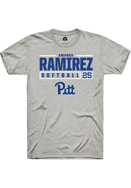 Amanda Ramirez Ash Pitt Panthers NIL Stacked Box Short Sleeve T Shirt