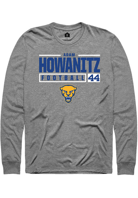 Adam Howanitz Rally Mens Graphite Pitt Panthers NIL Stacked Box Tee