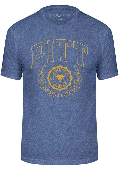 Blue Pitt Panthers Triblend Seal Short Sleeve Fashion T Shirt