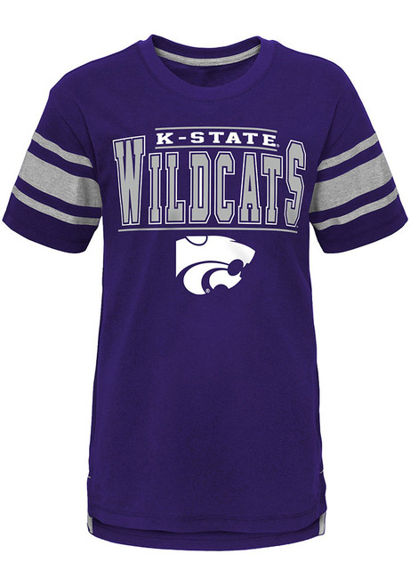 Youth Purple K-State Wildcats Huddle Up Short Sleeve Fashion T-Shirt