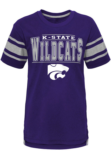 Boys Purple K-State Wildcats Huddle Up Short Sleeve Fashion Tee