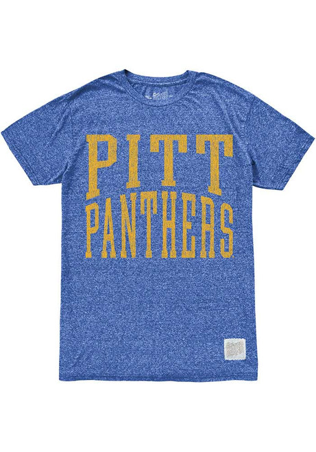 Pitt Panthers Blue Original Retro Brand Mock Twist Short Sleeve Fashion T Shirt