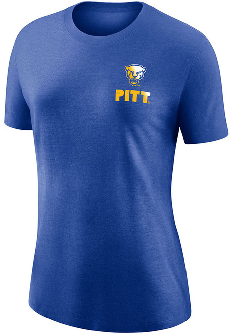 Pitt Panthers Blue Nike Small Logo Triblend Short Sleeve T-Shirt