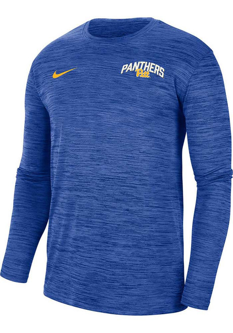 Mens Pitt Panthers Blue Nike Velocity Team Issue Long Sleeve T-Shirt