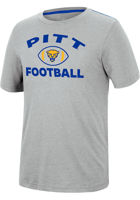 Pitt Panthers Grey Colosseum Motormouth Football Short Sleeve T Shirt