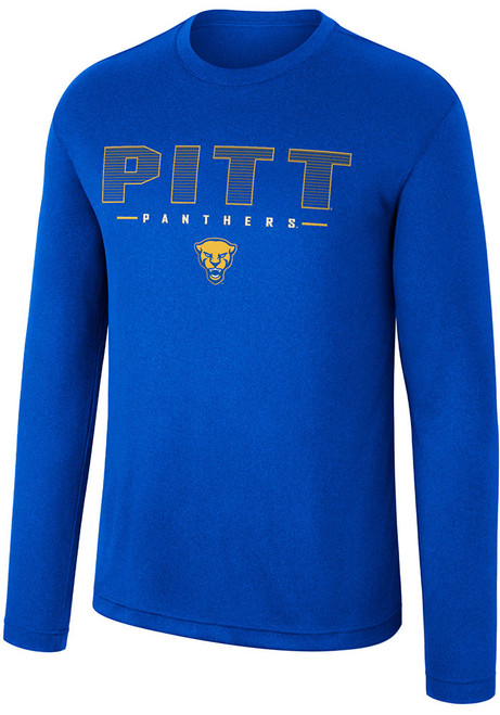 Mens Pitt Panthers Blue Colosseum Messi Long Sleeve T-Shirt